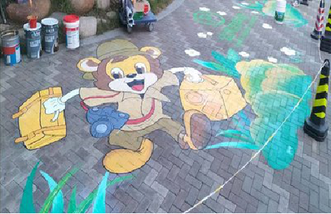 伊川县夏季画地面彩绘会遇到的问题