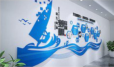 伊川县海浪主题文化墙如何设计？