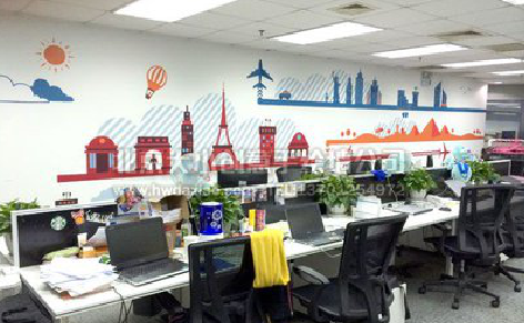 伊川县教你设计办公室墙绘的方法。