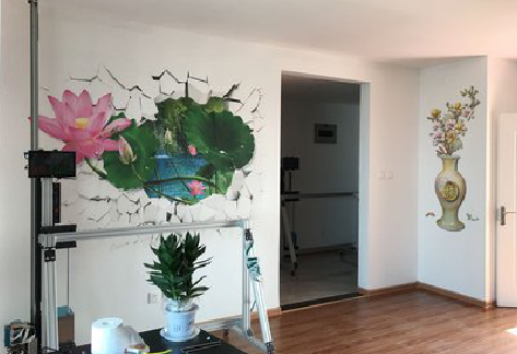 伊川县墙体彩绘相比墙纸的优势。