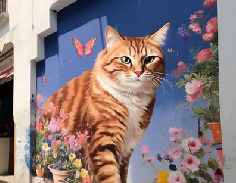 伊川县自己绘制有个性的手绘墙