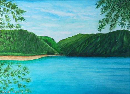 伊川县在墙绘中，如何绘画绿水青山？